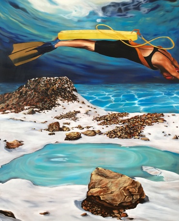 Underwater 
oil on canvas, 100x80 cm
2022

650€